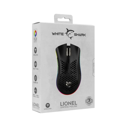 6D Optical Mouse with RGB Lighting White Shark Lionel Black