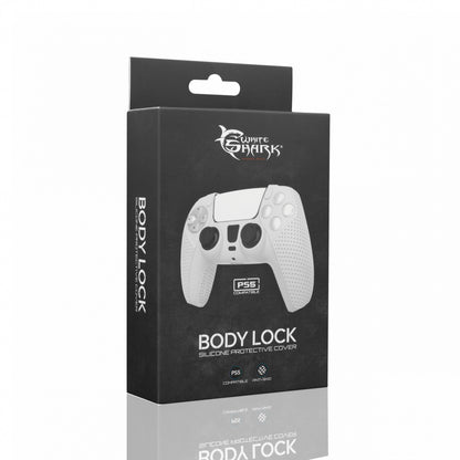 PS5 controller silicone case White Shark PS5-541 Body Lock White, white