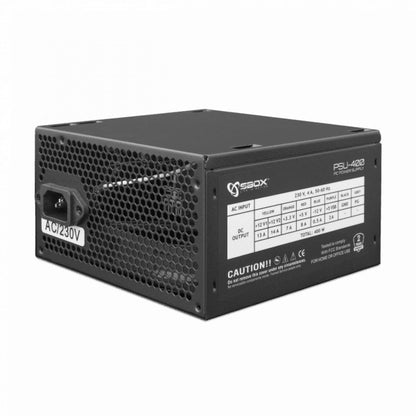 Блок питания Sbox PSU-400/ATX-400W - 400Вт, вентилятор 120x120 мм, черный
