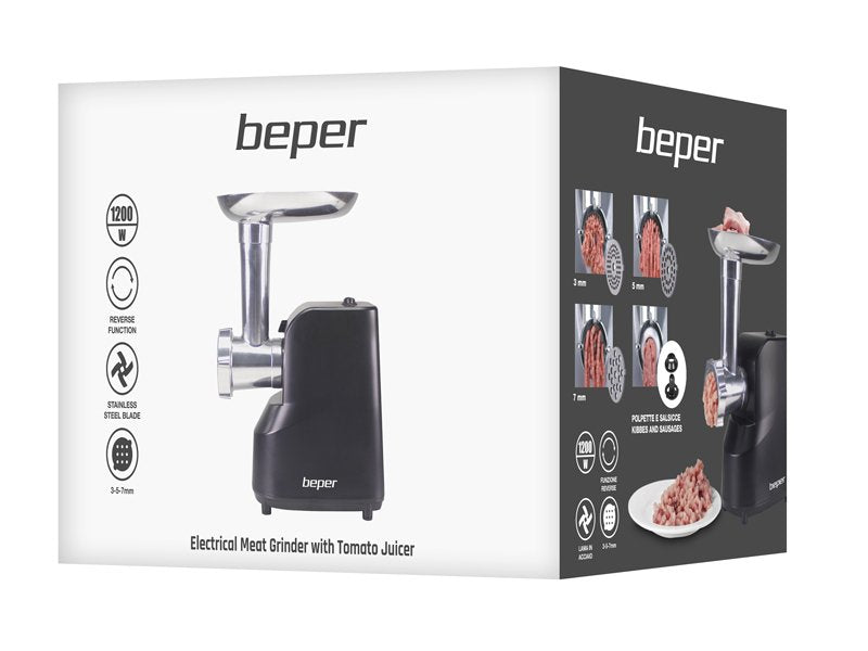 Electric meat grinder with tomato juicer Beper P102ROB200