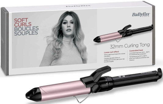 BaByliss curling iron, Sublim'touch coating, 32mm with clip 