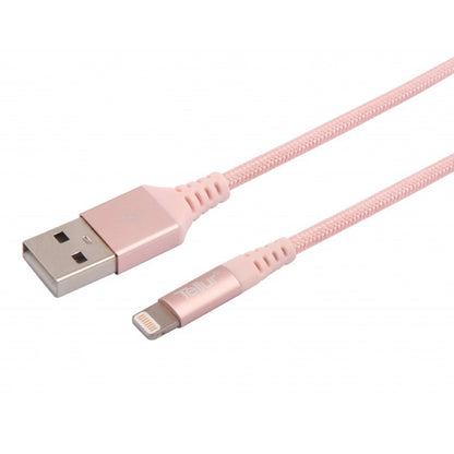 Tellur Data Cable Apple MFI Certified USB to Lightning Made with Kevlar 2.4A 1m Rose Gold 