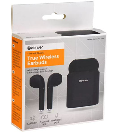 Wireless Bluetooth Headphones Black - Denver TWE-46