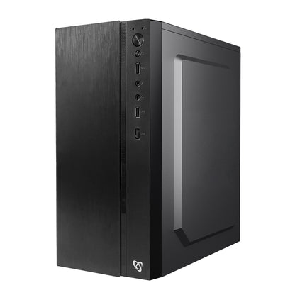Компьютерный корпус Sbox PCC-05 MicroATX - черный, металл, Mid Tower, M-ATX/ITX, 2x3,5", 1x2,5", без блока питания