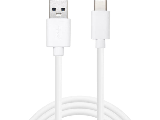 Кабель USB C — USB A, 1 м, белый — Sandberg 336-15