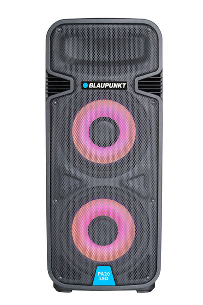 Blaupunkt PA20LED — колонка с функцией TWS, позволяющая двум колонкам воспроизводить музыку одновременно.