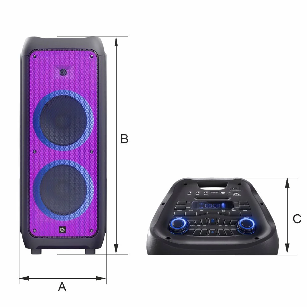 Bluetooth Skaļrunis ar Karaoke, 300W, Bluetooth 5.0, FM Radio, Manta SPK5450 Phantom