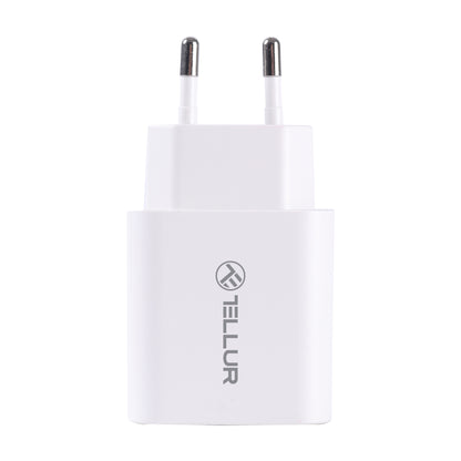 Tellur Dual Port Wall Charger PDHC PD 20W + QC3,0 18W White