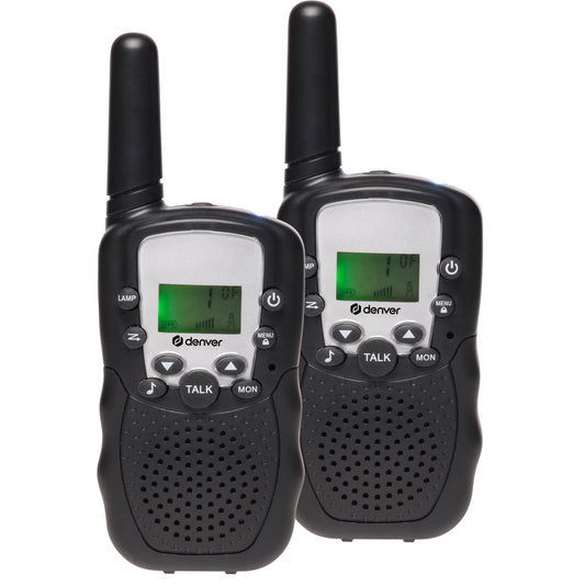 Set of twin walkie-talkies with 8 channels and LED display, Denver WTA-449