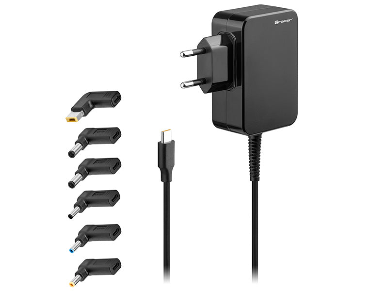 Laptop charger 65W universal with 7 tips Tracer 47202