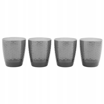 Cambridge CM07650GEU7 Fete Hammered 4pcs tumbler set grey