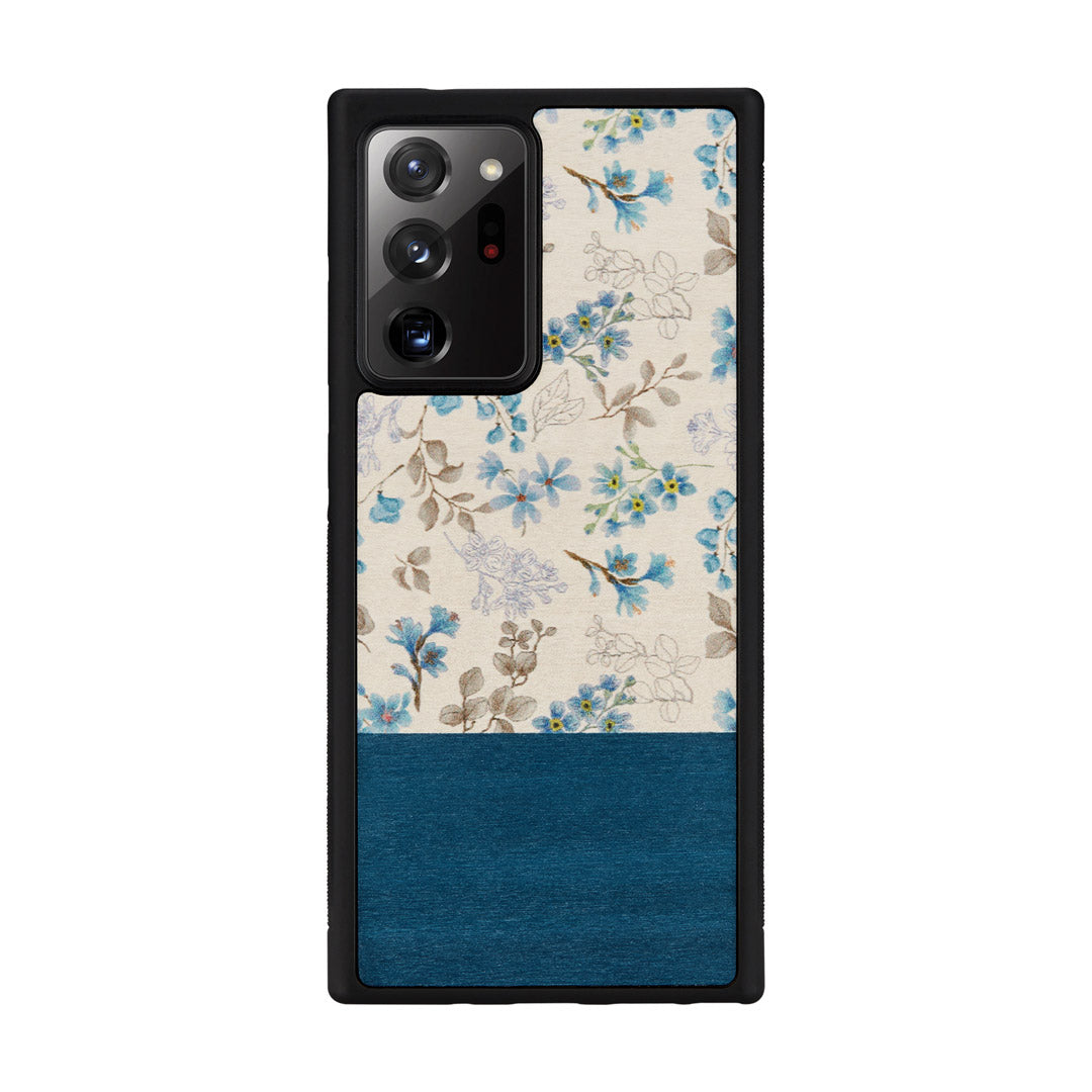 Samsung Galaxy Note20 Ultra cover, blue flower, MAN&amp;WOOD