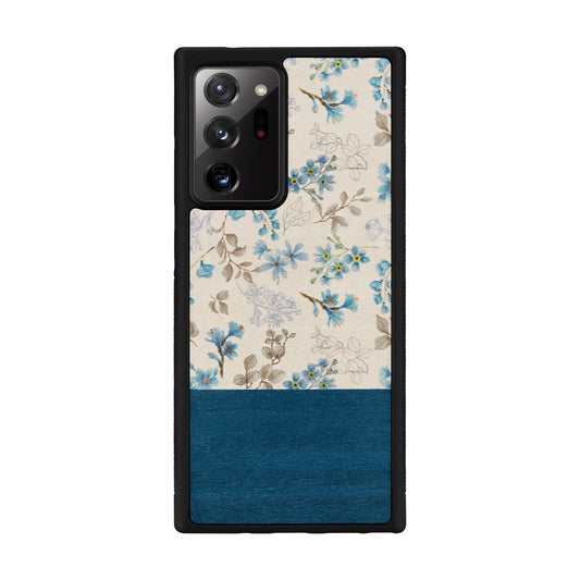 Samsung Galaxy Note20 Ultra cover, blue flower, MAN&amp;WOOD