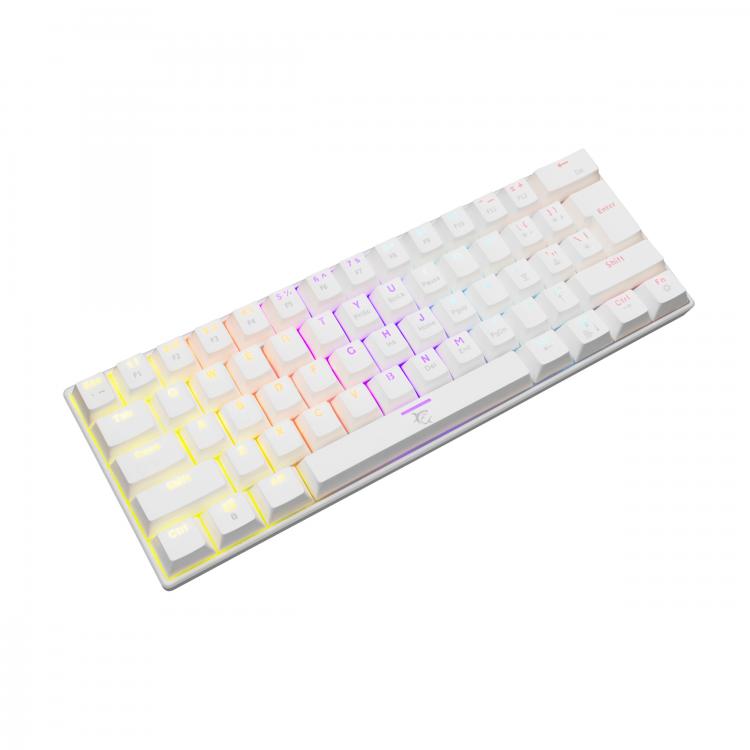 Compact Gaming Keyboard with Red Switches - White Shark GK-2022