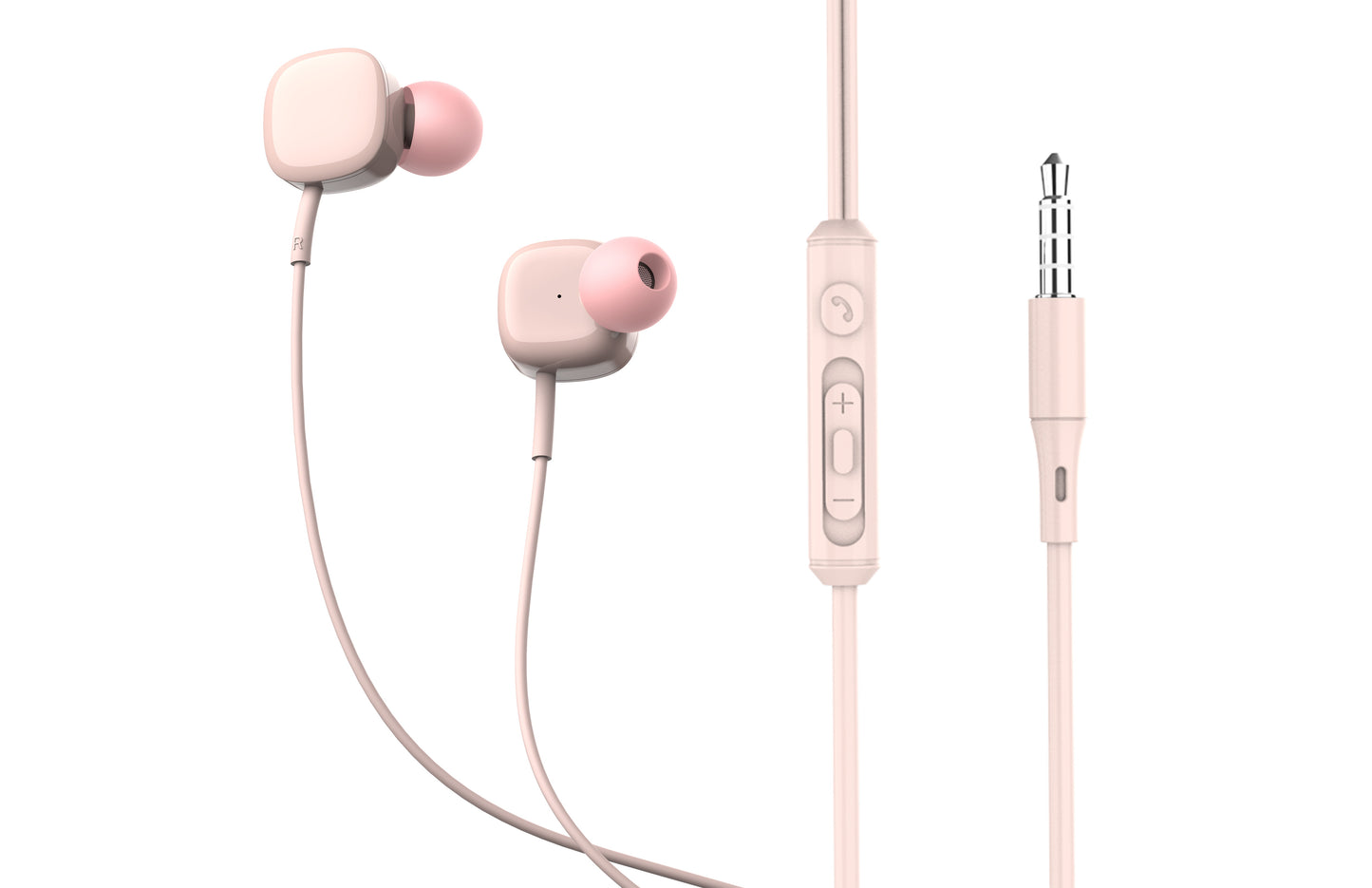 Tellur Basic Sigma Wired In-Ear Headphones, Pink - Clear Sound and Comfort