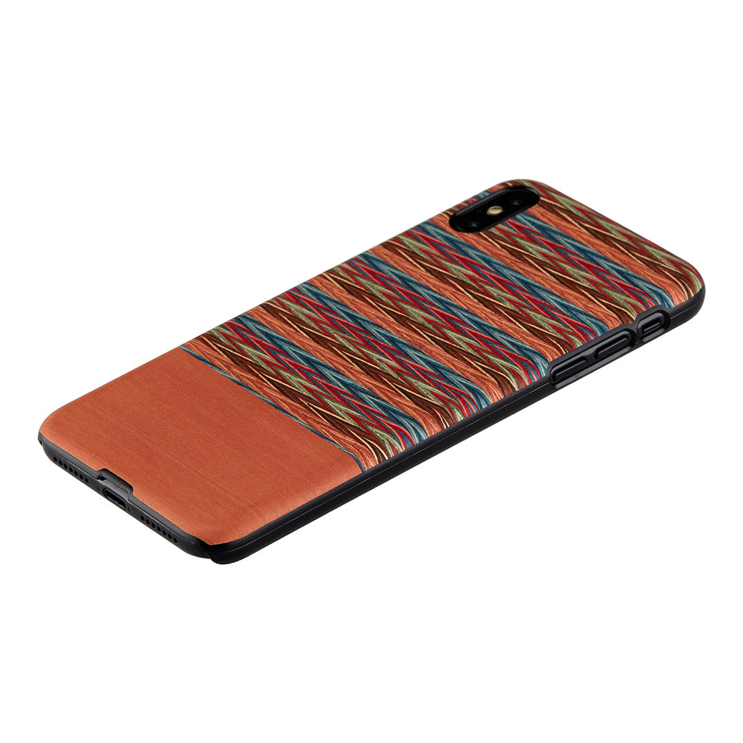 iPhone XS Max koka vāks MAN&WOOD browny check black