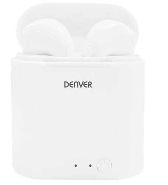 Bezvadu Bluetooth Austiņas ar Qi Uzlādi - Denver TWQ-40P