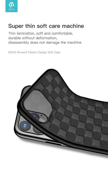 Мягкий чехол Devia Woven2 Pattern Design для iPhone 11 Pro Max красный