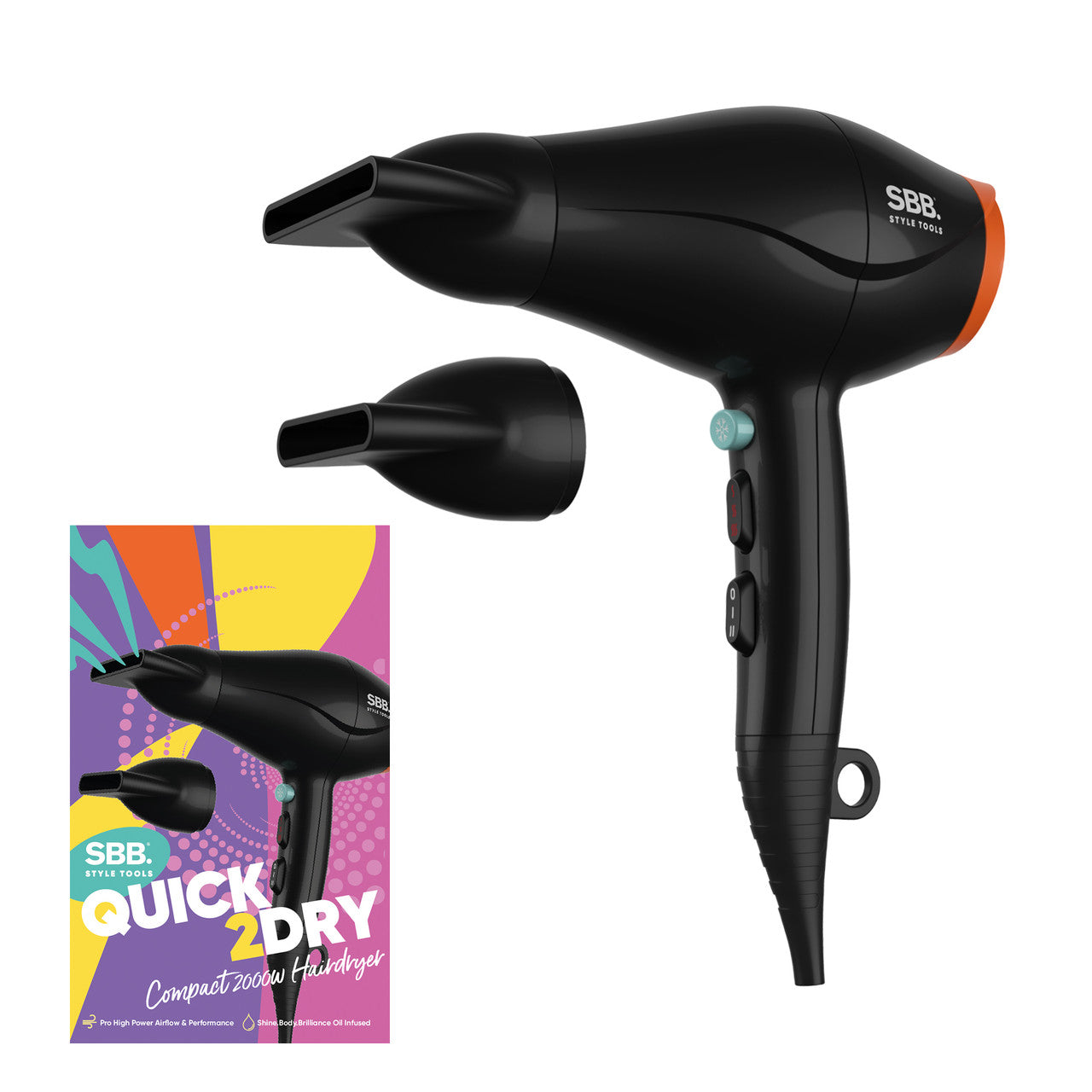 Hair dryer with 2000W power, SBB SBDR-4000-EU