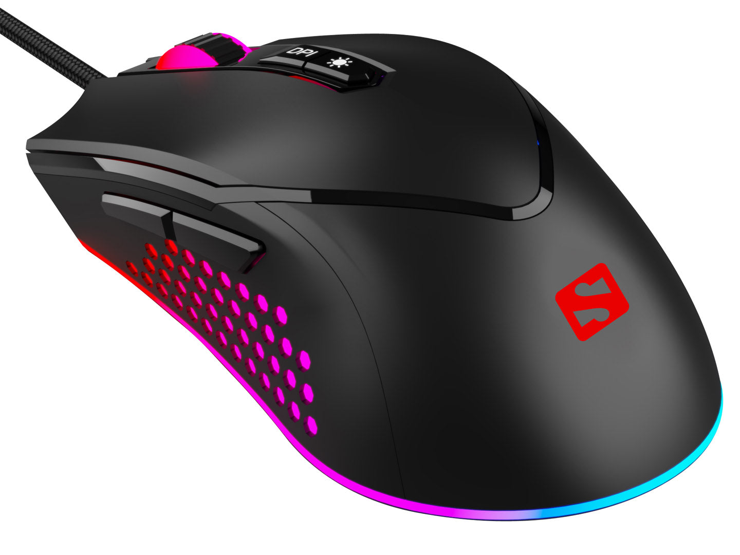 Gaming Mouse with 6400 DPI and 7 Buttons, Sandberg 640-20 Azazinator 