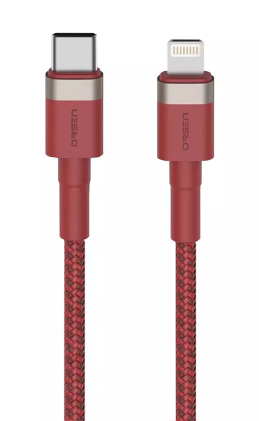 USB-C to Lightning Cable 3A 1m Red Orsen S51