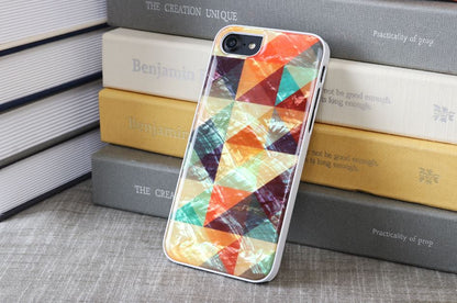 iPhone 8/7 protective cover made of mother-of-pearl, iKins, white mosaic