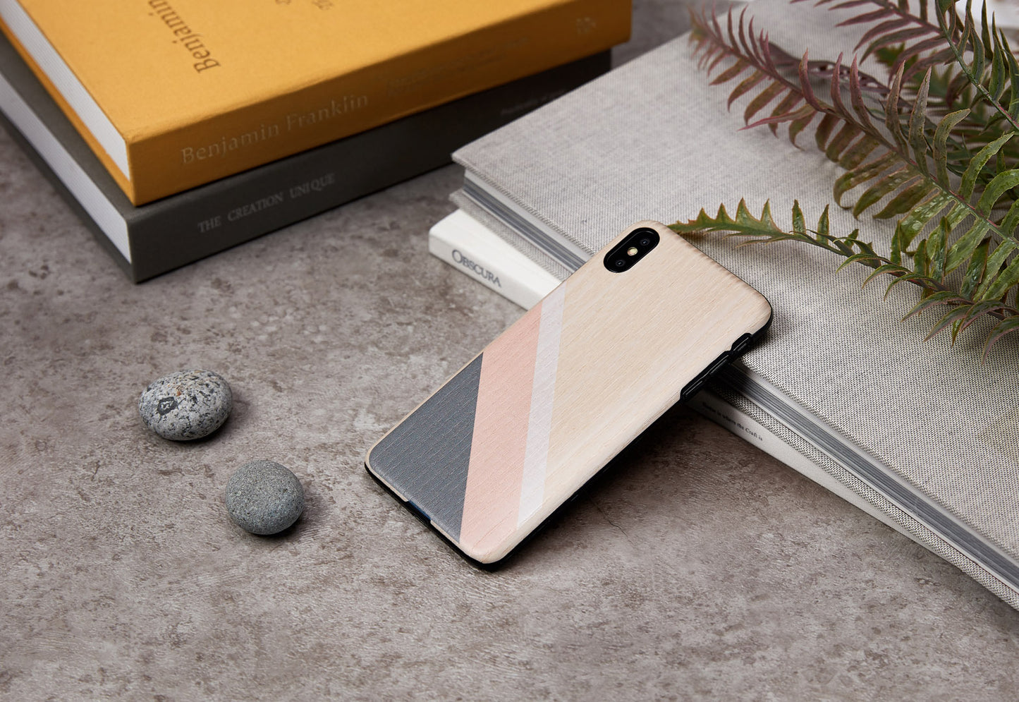 iPhone XS Max cover pink black, MAN&amp;WOOD