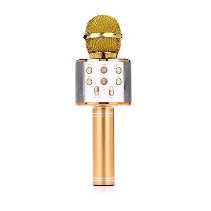 Bezvadu Bluetooth Karaoke Mikrofons ar Skaļruni, 5W Jauda, Manta MIC10-G Gold