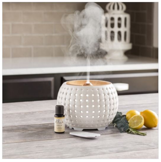 Ultrasonic aroma diffuser with natural materials Ellia ARM-910WT-WW