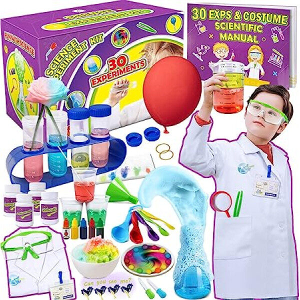 Children's Science Experiment Set. Educational entertainment for ages 5 to 11