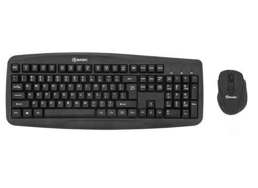 Wireless keyboard and mouse set, black - Tellur Basic