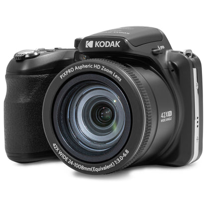 Digital Camera with 42x Zoom and HD Video, Kodak AZ425 Black