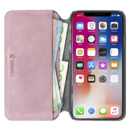 Krusell Broby 4 Card SlimWallet Apple iPhone XS розовый 