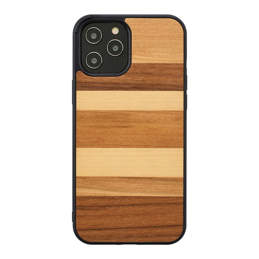 Деревянный чехол для iPhone 12/12 Pro MAN&amp;WOOD sabbia черный