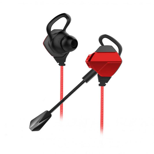 In-ear headphones black/red with microphone White Shark GE-536