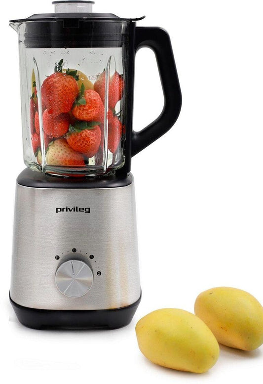 PRIVILEGE Premium 1000W Blender with 1.5L Glass Jug and Additional Smoothie Beaker
