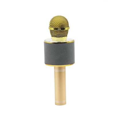 Bezvadu Bluetooth Karaoke Mikrofons ar Skaļruni, 5W Jauda, Manta MIC10-G Gold