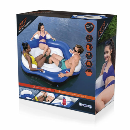 Inflatable island with drink holders Bestway Hydro-Force X3