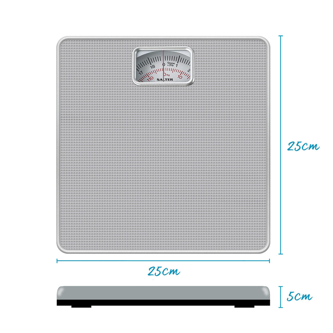 Salter 433 SVDR Mechanical Bathroom Scale Silver