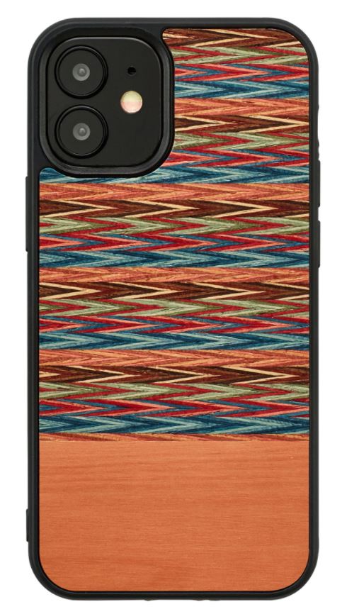 iPhone 12 mini cover, brown checkered, MAN&amp;WOOD