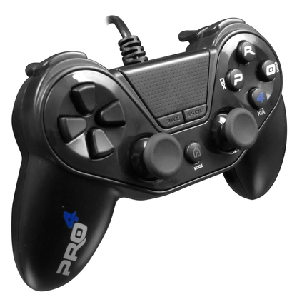 Wired Controller with 3m Cable for PS4, PS3 and PC, Subsonic Pro 4, Black