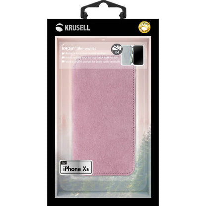Krusell Broby 4 Card SlimWallet Apple iPhone XS розовый 