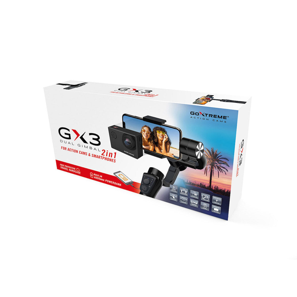 Gimbal with 3-axis stabilization GoXtreme GX3 55243