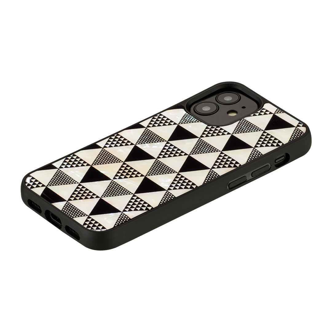 Phone case iKins iPhone 12 mini black pyramid