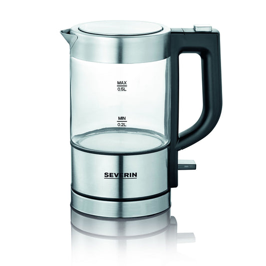 Severin WK 3472 - compact 0.5 liter glass kettle, ideal for small households.