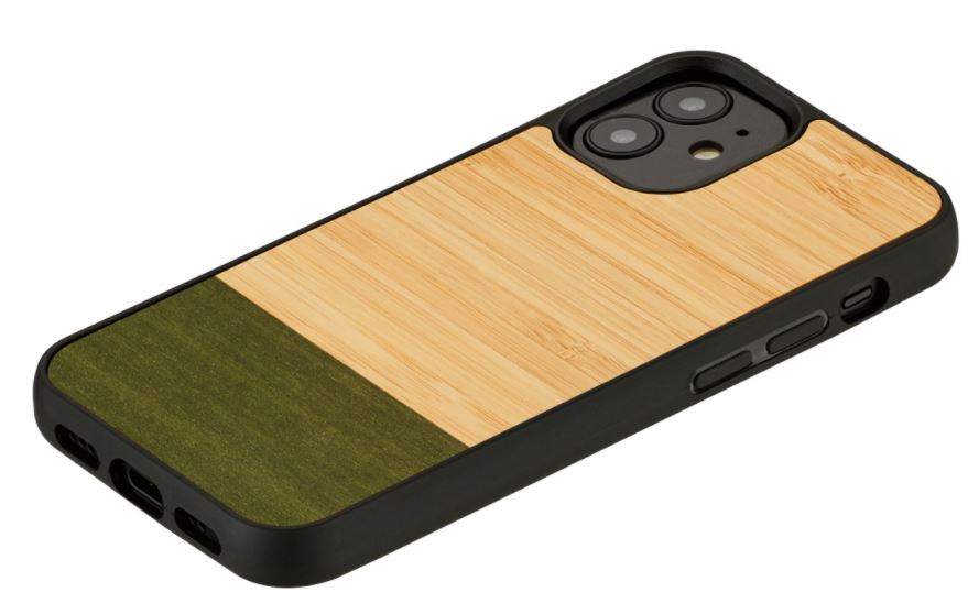 iPhone 12 mini wooden cover, bamboo forest black - MAN&amp;WOOD