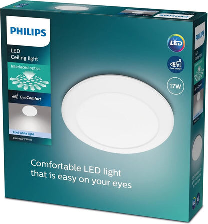 Philips myLiving LED griestu lampa Cinnabar, 17W, balta [Enerģijas klase G]