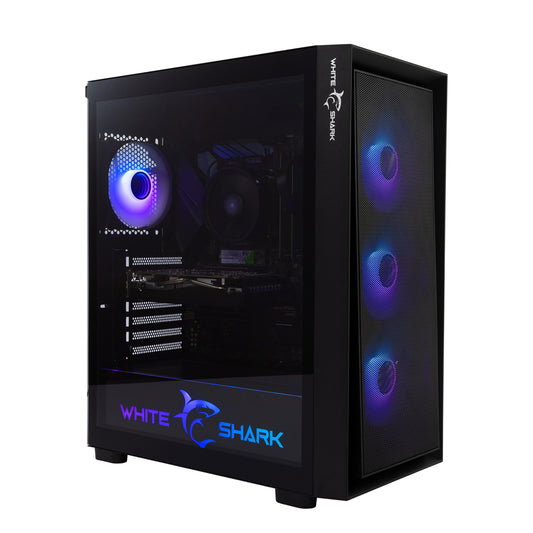 Computer case with RGB fans, White Shark WARHEAD 3 