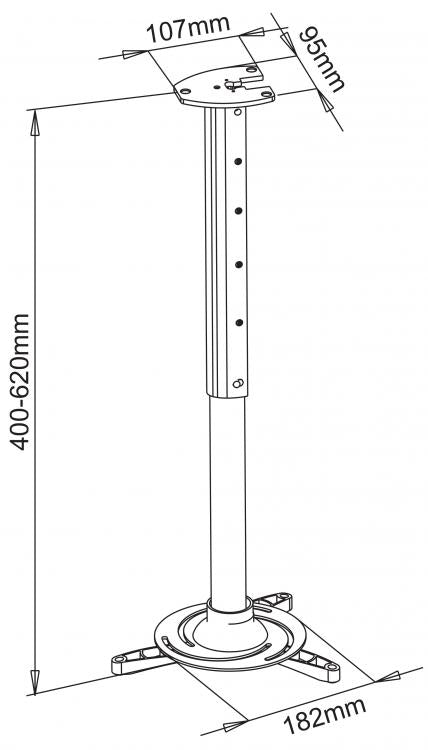 Monitor Mount with Cable Management - Sbox PM-102L