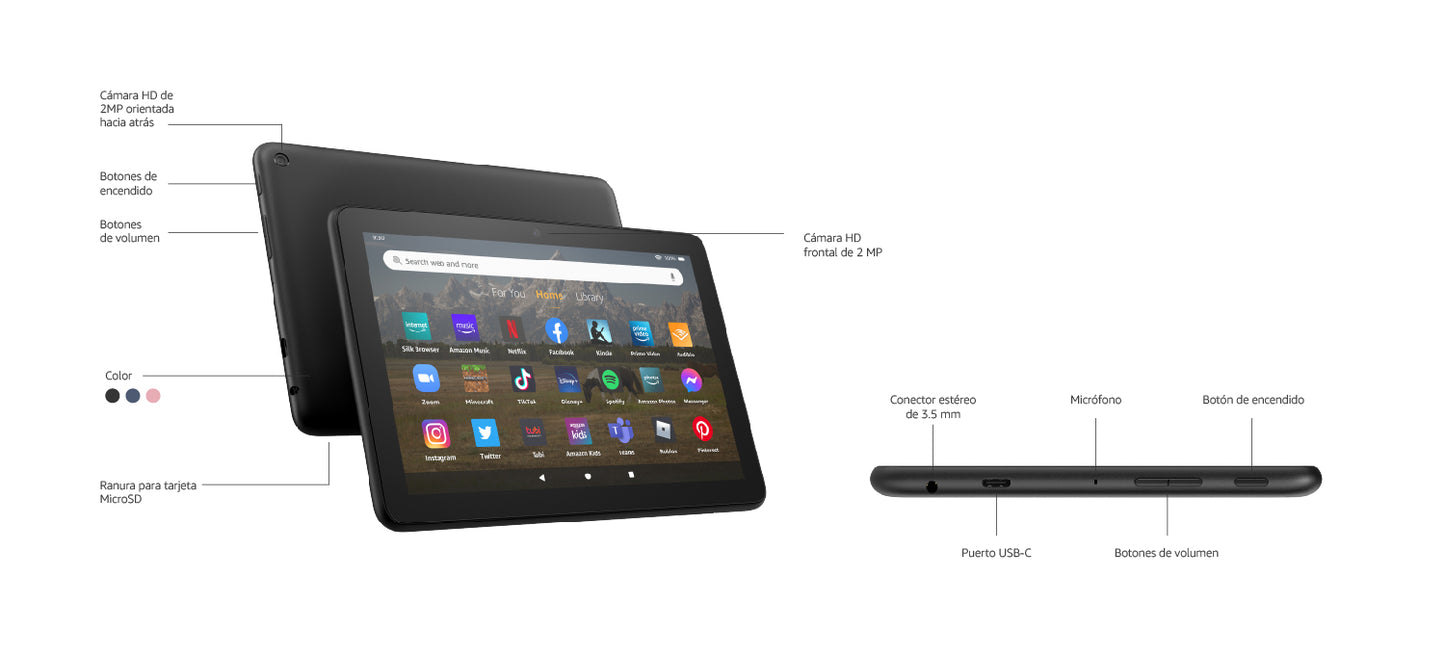 Planšetdators Amazon Fire HD 8 (2022) 32GB Melns